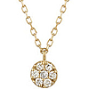 Aurelie Gi LILY 14k Yellow Gold Diamond Disc Necklace