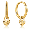 Ania Haie 14k Yellow Gold Heart Padlock Huggie Hoop Earrings