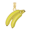 14k Yellow Gold 3/4in Bananas Pendant with Enamel