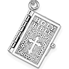 Sterling Silver Moveable Lord's Prayer Holy Bible Pendant