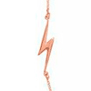 14k Rose Gold Lightning Bolt Necklace 18in