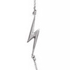 14k White Gold Lightning Bolt Necklace 18in