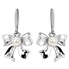 Little Diva Kid's Pearl Bow Earrings