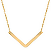 14k Yellow Gold Chevron V Necklace