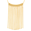 14k Yellow Gold Curved Bar Tassel Necklace