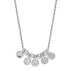 14k White Gold Mini Discs and Beads Necklace