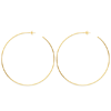 14k Yellow Gold 3 1/2in Open Post Hoop Earrings