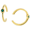 14k Yellow Gold .05 ct tw Emerald Earring Cuffs