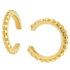 14k Yellow Gold Earring Cuffs with Bubble Texture