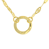 14k Yellow Gold Open Circle Station Necklace