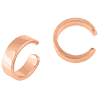 14k Rose Gold Flat Round Ear Cuffs