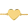 14k Yellow Gold Mini Heart Charm Bracelet