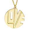 14k Yellow Gold Cut-out Love Necklace