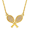 14k Yellow Gold Mini Tennis Necklace