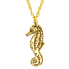 14k Yellow Gold Mini Seahorse Necklace