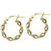 10kt Yellow Gold 1/2in Twisted Hoop Earrings