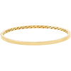 14k Yellow Gold Bangle Bracelet With Greek Key Interior