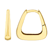 14k Yellow Gold Tapered U Shaped Huggie Hoop Earrings