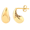 14k Yellow Gold Small Puffed Teardrop Pillow Earrings