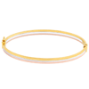 14k Yellow Gold Smooth Tri Color Bangle Bracelet