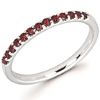 14k White Gold 1/4 ct Stackable Garnet Ring