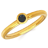 14k Yellow Gold 1/6 ct Blue Sapphire Bezel Stackable Ring