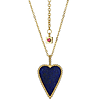 ELLE Gold-plated Sterling Silver Blue Lapis Heart Necklace