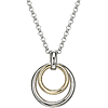 ELLE Gold-plated Sterling Silver Double Circle Drop Necklace