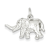 Sterling Silver 1/2in 3-D Polished Elephant Charm