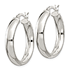 Sterling Silver 1in Round Hoop Earrings 5mm