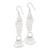 Sterling Silver Geometric Fish Earrings