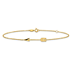 10k Yellow Gold Arrow Charm Anklet