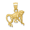 10k Yellow Gold Monkey Charm 1/2in