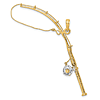 10k Yellow Gold Moveable Fishing Pole Pendant With Reel