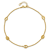 10k Yellow Gold Mariner Link Station Textured and Polished Anklet