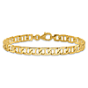 10k Yellow Gold Men's 8in Hand-Polished Anchor Link Bracelet 6.5mm