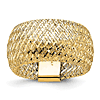 10k Yellow Gold Wide Stretch Mesh Ring