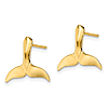 10k Yellow Gold Whale Tail Earrings