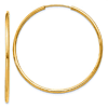 10k Yellow Gold 1.5in Endless Hoop Earrings 1.5mm