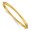 14k Yellow Gold Tube Hinged Classic Bracelet 4mm Wide