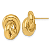 14k Yellow Gold Pretzel Knot Post Earrings