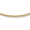 14k Yellow Gold Triple Strand Wire Necklace 16in