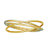 14k Yellow Gold Slip-On Triple Bangle Bracelet