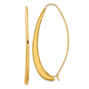 18k Yellow Gold Puffed Graduated Oval Wire Threader Earrings