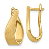 18k Yellow Gold Overlap Teardrop Earrings