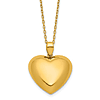 18k Yellow Gold Puffed Heart Necklace