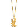 24k Yellow Gold Men's Eagle Necklace 22in