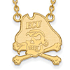 East Carolina University Necklace 3/4in 14k Yellow Gold