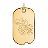 10kt Yellow Gold University of Kansas Dog Tag