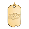 10kt Yellow Gold Oklahoma State University Dog Tag